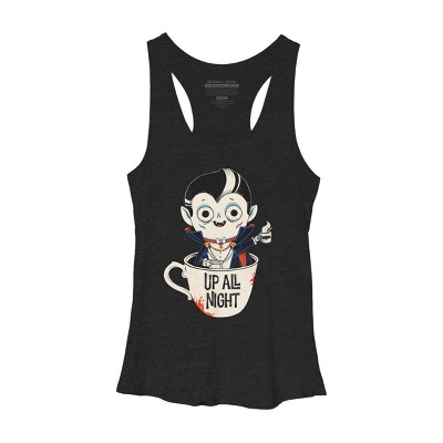 Women's Design By Humans Dracula and coffee By ppmid Racerback Tank Top