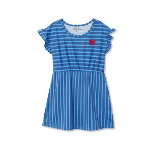 Lands' End Kids Short Sleeve Gathered Waist Tunic Top - 1 of 2