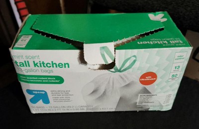 HDX 180-Count 13 Gal. Tall Mint Scented Kitchen Trash Bags with