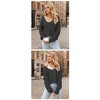 Clearlove Women's Sexy and Relaxed Off-Shoulder Knitted Sweaters with Long Sleeves and V-Neck - 3 of 4