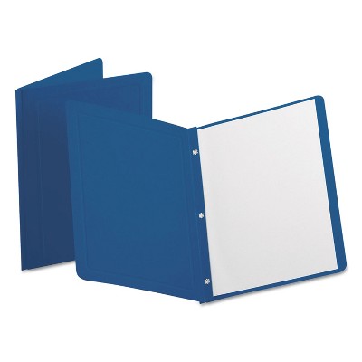 Oxford Report Cover 3 Fasteners Panel and Border Cover Dark Blue 25/Box 52538