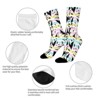 Colorful Palm Leaves Women Printed Crew Socks Funny Funky Socks Soft Polyester Novelty Gifts for Artists Men - 4 of 4
