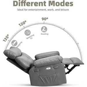 COZONY 22" Oversized Recliner Chair for Adults, PU Leather Manual Recliner with Thick Padding, Wide Seat & Arm Support for Living Room or Bedroom - 1 of 4