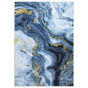Indoor Modern Abstract Large Area Rugs for Bedroom Living Room, Washable Soft Non Slip Floor Carpet for Dining Room Office Home - 1 of 4