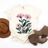 Simply Sage Market Pink Daisies Watercolor Garment Dyed Tee - 3 of 4