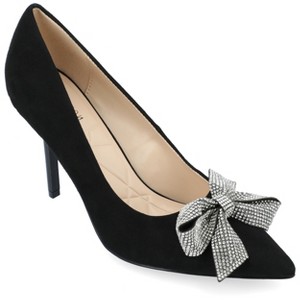 Journee Collection Womens Marcie Mid Heel Pointed Toe Pumps - 1 of 4