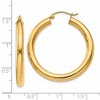 Black Bow Jewelry 4mm x 35mm 14k Yellow Gold Classic Round Hoop Earrings - 4 of 4