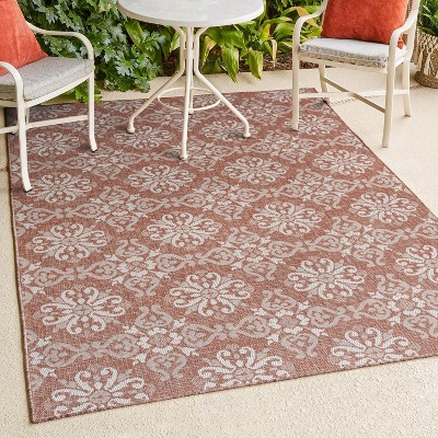 JONATHAN Y Amora Traditional Mediterranean Tile Design Indoor/Outdoor Area Rug