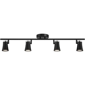 Pro Track 4-Light Heads LED Ceiling Track Light Fixture Kit GU10 Dimmable Black Brushed Nickel Finish Metal Modern Kitchen Bathroom 32 1/4" Wide - 1 of 4