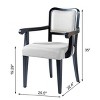 Set of 2 Traditional Upholstered Dining Arm Chairs with Solid Wood Frame, Elegant Chairs for Dining Room or Kitchen – Panipeachy - 4 of 4