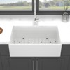 Gulches 30"x20" White Farmhouse Workstation Sink, Ceramic Single Bowl - 3 of 4