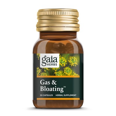 Gaia Herbs Gas & Bloating - Provides Relief from Occasional Gas and Bloating - 50 Vegan Capsules