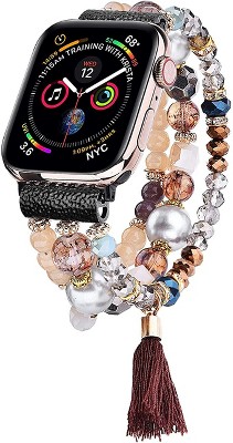 Worryfree Gadgets Apple Watch Replacement Band for iWatch Series 8/7/6/5/4/3/2/1 Series SE Stretchable Fashion Wristband for Women Girls