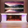 FUFU&GAGA 23.2"H*66.5"W TV Cabinet White Integrated Electronic Fireplace Coloured Lights Heating - 3 of 4