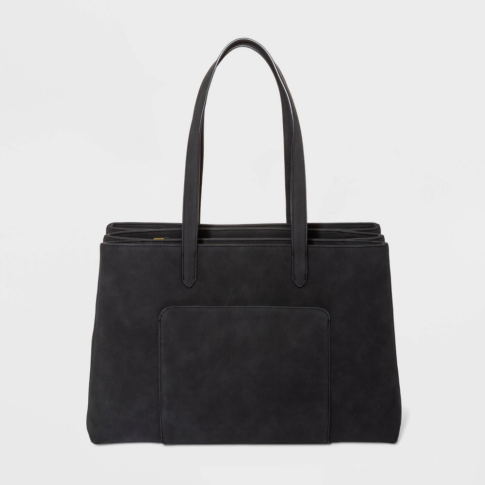 Cayden Triple Compartment Tote Handbag - Universal Thread Black