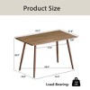 47" Minimalist MDF Dining Table, Metal Legs, Small Sized Dining Table, Computer Desk, Office Desk, Kitchen Table, for Home & Kitchen - Walnut - 2 of 4