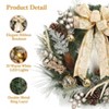 24" Pre-Lit Christmas Wreath with 20 LED Lights, Berries & Pine Cones - Battery Operated Door Decor - 4 of 4