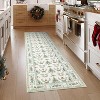 TackView Christmas Rug Washable, Non Slip Low Pile Christmas Tree & Floral Accent Carpet, for Living Room, Bedroom, Kitchen - 2 of 4