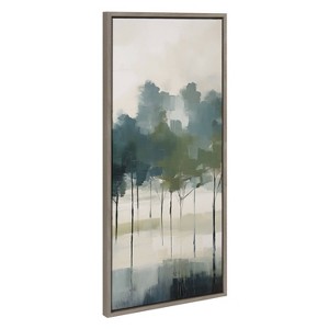 Kate & Laurel All Things Decor 18"x40" Sylvie Whispering Trees I Framed Canvas by Amy Lighthall Gray - 1 of 4