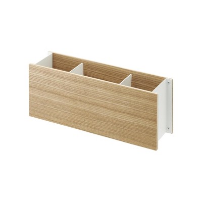 Yamazaki Home - Desk Organizer - Two Sizes - Steel + Wood - Small - Ash