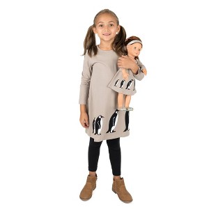Leveret Girl and Doll Matching Cotton Dress - Animal Prints - 1 of 4