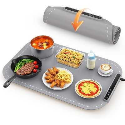 ZAFRO Warming Mat for Food, Electric Food Warming Mat, Fast Full-Surface Heating, 3 Temp Settings, Portable Rollable Food Warmer for Gatherings