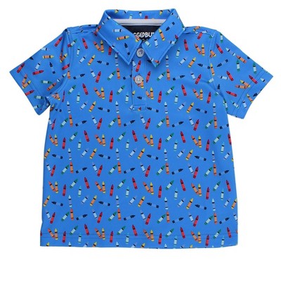 RuggedButts Baby Boys Knit Short Sleeve Performance Polo