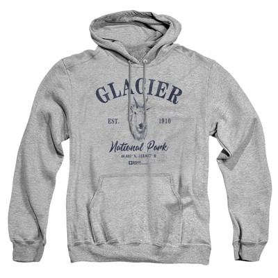 Men's Glacier National Park Mountain Goat Icon Pull-Over Hoodie