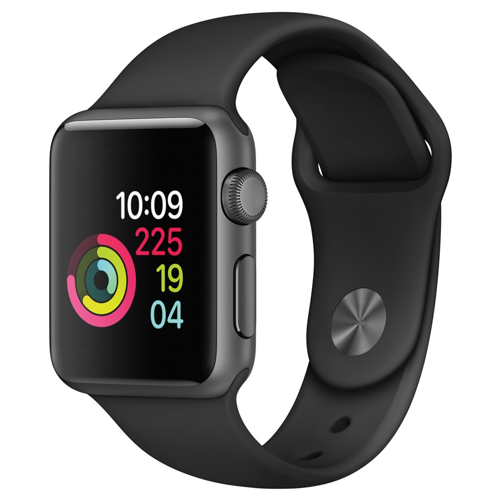 UPC 190198206947 product image for Apple Watch Series 1 38mm Space Gray Aluminum Case with Black Sport Band | upcitemdb.com