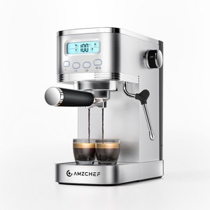 Espresso Coffee Maker with Automatic Milk Frothing System, Temp Adjustable, Steam Wand & Cup Warmer, 20 Bar Espresso Machines for Latte, Cappuccino - 1 of 4