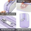 Fmeida Grid Mesh Pencil Case Large Capacity Pencil Case Big Pencil Pouch With Zipper Simple Stationery Bag Black - 4 of 4