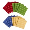 Kitchen Dish Cloth-Set of 16 -12.5"x12.5"-Absorbent 100% Cotton Wash Cloth- Chevron Weave Pattern in 4 Colors- Dishcloths by Hastings Home - 4 of 4