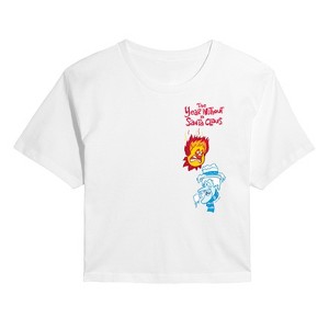 Women's - The Year Without a Santa Claus - Heat Miser Cold Miser Cropped Graphic T-Shirt - 1 of 4