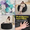 3FT Bean Bag Chair, Adults Foam Round Big Sofa Bean Bag for All Ages, Removable Velvet Cover by Sweet Home Collection™ - 3 of 4