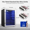 Ca'Lefort Wine Cooler Refrigerator, 20 Bottle Mini Wine Fridge Freestanding Wine Cellar with Glass Door - 2 of 4