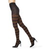 Memoi Women's Zig Zag Band Cotton Blend Warm Sweater Tights - 4 of 4