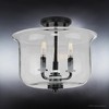 Urban Ambiance Luxury French Rustic Ceiling Light,  11.875"H x 13.75"W,  Midnight Black Finish, UHP3731 - 3 of 4