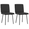 vidaXL Dining Chair Set of 2 Black - 2 of 4
