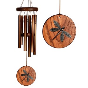 Woodstock Windchimes Habitats Teak Dragonfly , Wind Chimes For Outside, Wind Chimes For Garden, Patio, and Outdoor Decor, 17"L - 1 of 4