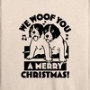 Women's - Instant Message - We Woof You A Merry Christmas Dogs Lightweight French Terry Wide Neck Long Sleeve Shirt - 2 of 4