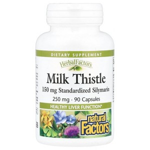 Natural Factors Milk Thistle, 250 mg, 90 Capsules - 1 of 2