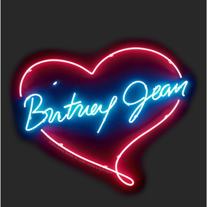 Women's Britney Spears Jean Neon Heart T-Shirt, 2 of 5