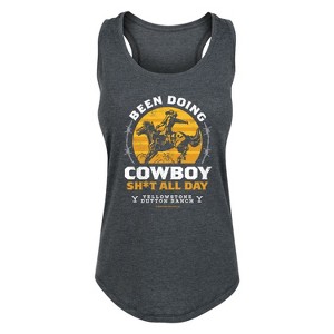 Women's - Yellowstone - Been Doing Cowboy Graphic Racerback Tank - 1 of 4
