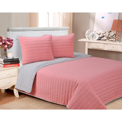 Brandon 200-Thread Count Cotton Reversible Quilt Set with Embroidery by Blue Nile Mills