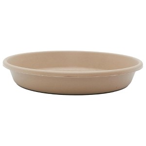 The HC Companies Classic Plastic 17.5" Round Plant Flower Pot Planter Deep Saucer Drip Tray for Indoor or Outdoor Settings, Fits 20" Pots, Sandstone - 1 of 1