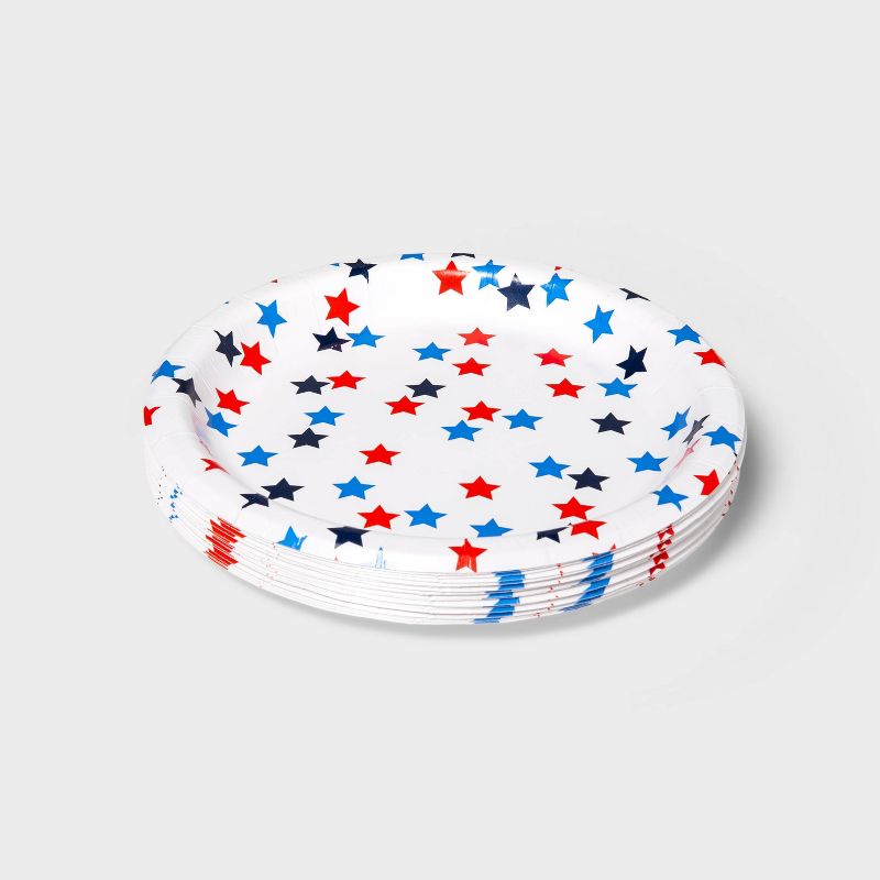 20ct 6.75&#34; Paper Snack Plates Stars Red/Blue - Sun Squad&#8482;, 2 of 4