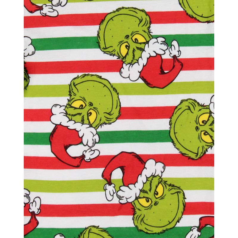 Dr. Seuss Womens' The Grinch Who Stole Christmas New Nice Lounge Pajama Sets, 5 of 7