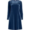 Lands' End Women's Knit Velvet Square Neck Dress - 2 of 3