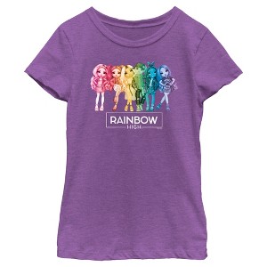 Girl's Rainbow High Classic Logo Characters T-Shirt - 1 of 4