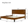 CAVINAS King/Queen/Full Size Solid Wood Platform Bed Frame with Three-Piece Headboard Design,No Box Spring Needed - 4 of 4